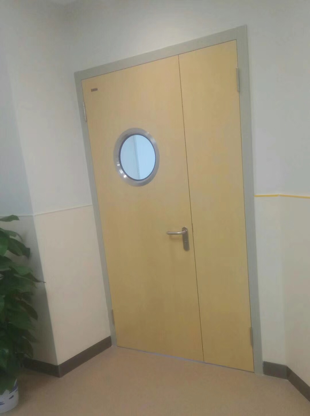 steel hospital patient room door