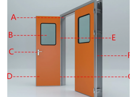 Steel X ray door Steel X ray door