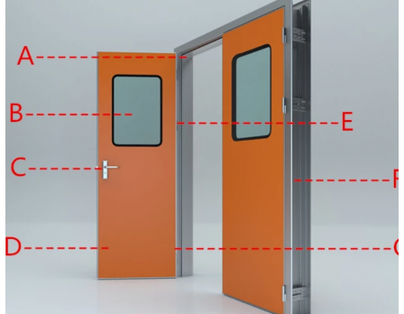 Steel X ray door